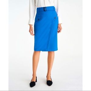 Ann Taylor belted wrap pocket pencil skirt